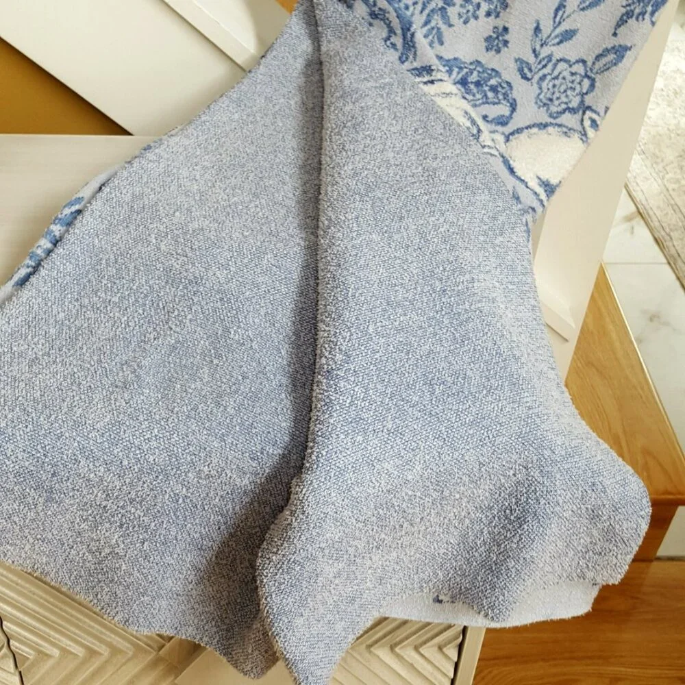 NEW! SHABBY CHIC Bunny & PAISLEY TOILE BLANKET